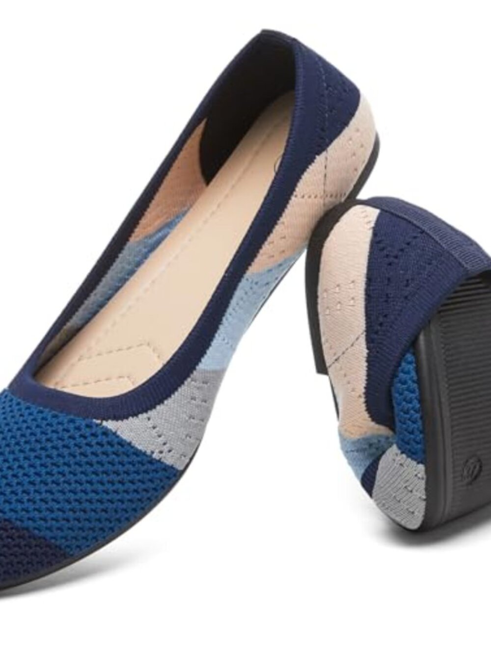 Women's Ballet Flats Slip-On Shoes Comfortable Mesh Pointed Toe